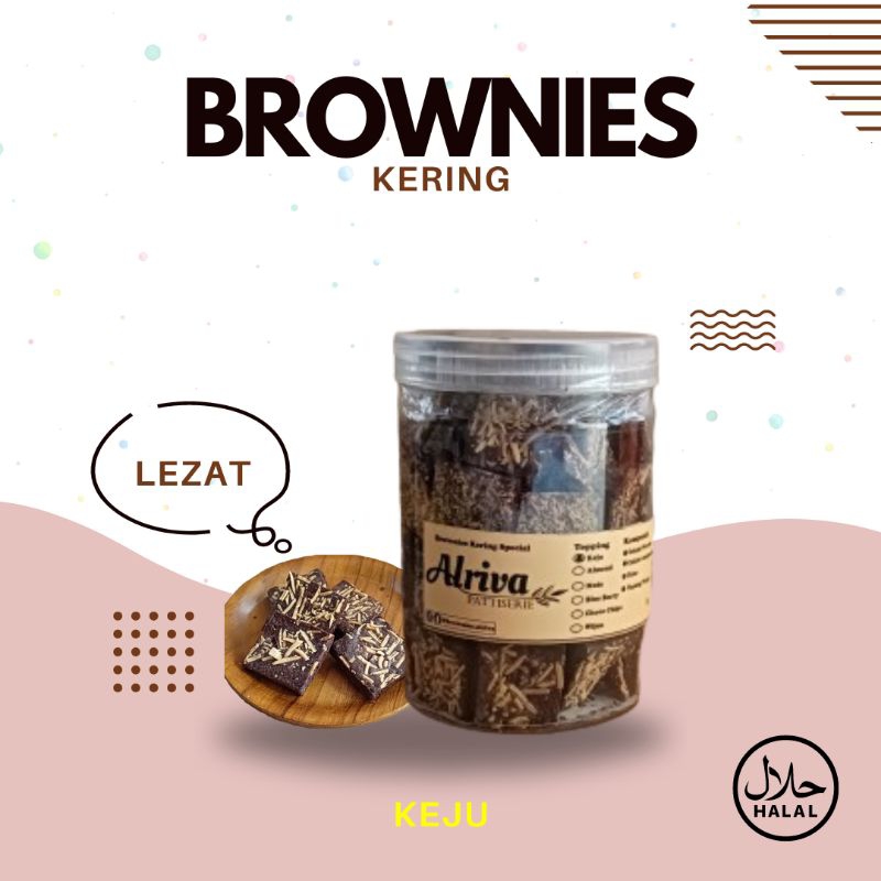 

Brownies Kering Toples Tabung ( Keju ) | Alriva Brownies
