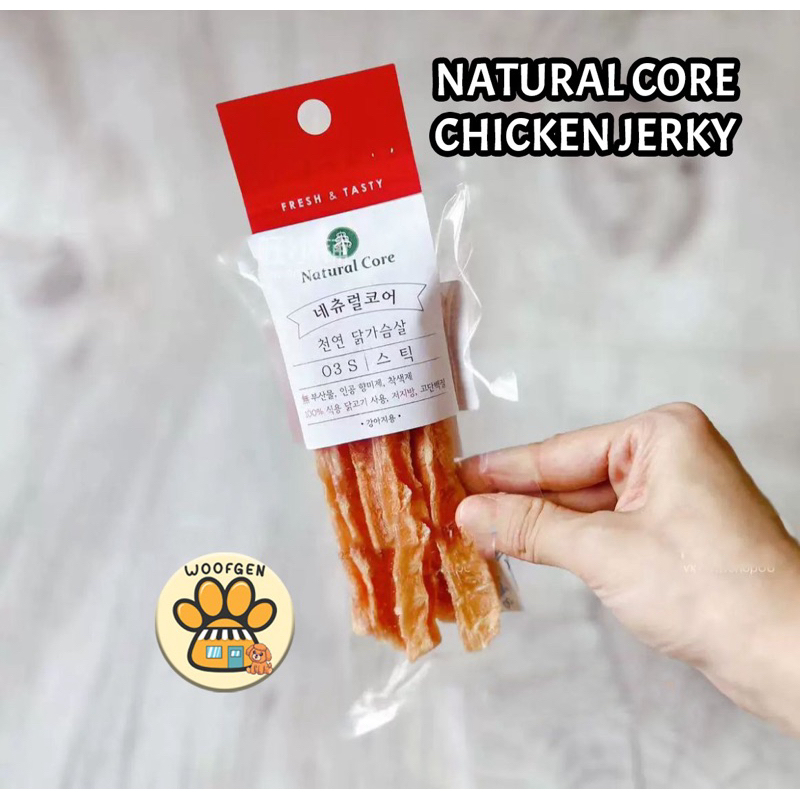 natural core chicken jerky snack anjing korea