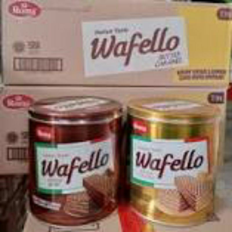 

Roma Wafello wafer kaleng 234gram rasa coklat dan caramel expired lama (ada shopee video), tango kaleng vanilla dan coklat