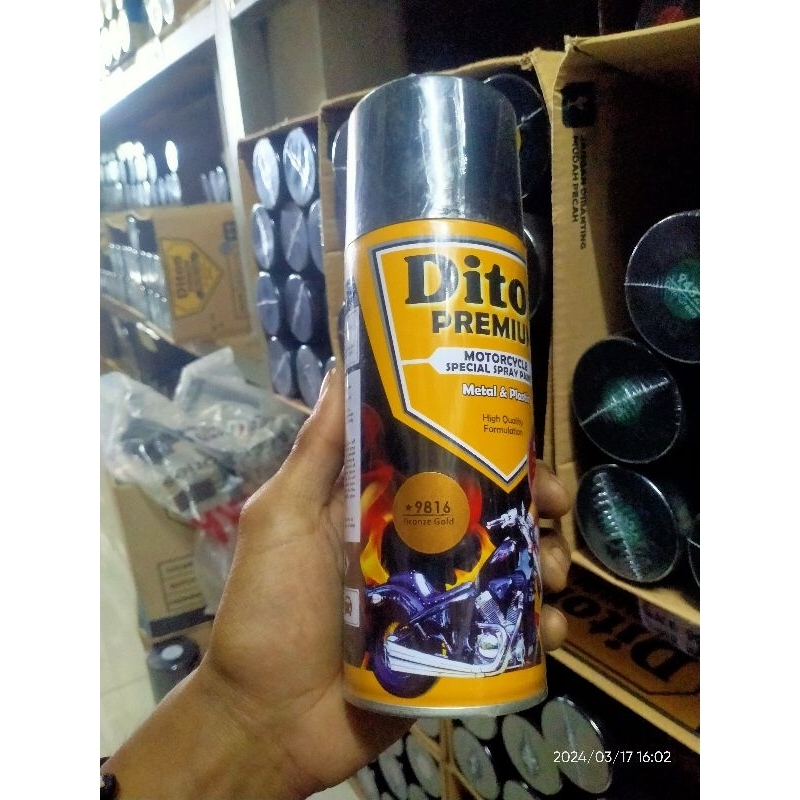 Diton Premium *9816 / BRONZE GOLD / EMAS / Cat Velg / Cat Blok Mesin / Cat Body Motor / Cat Semprot 