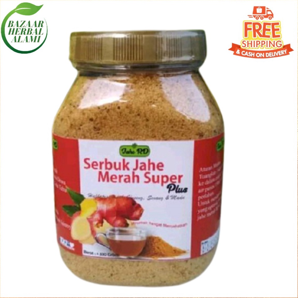 

QEE951 GROSIR Serbuk Instan Jahe Merah RD plus Habbatussauda 33 gram kemasan Toples