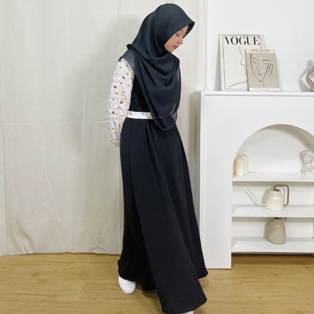 FLORETTA SET OVERALL/ set overall crinkle/ gamis crinkle/ gamis crinkle motif