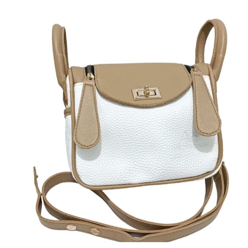 Lindy Tas wanita sling bag kekinian kulit sintetic semi import size20cm/tas selempang wanita tophand