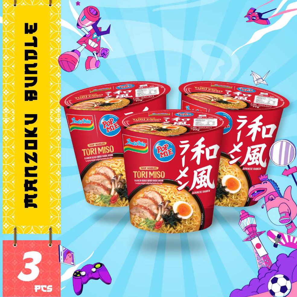 

HMV366 1111 Pop Mie Tori Miso Ramen 3 Pcs