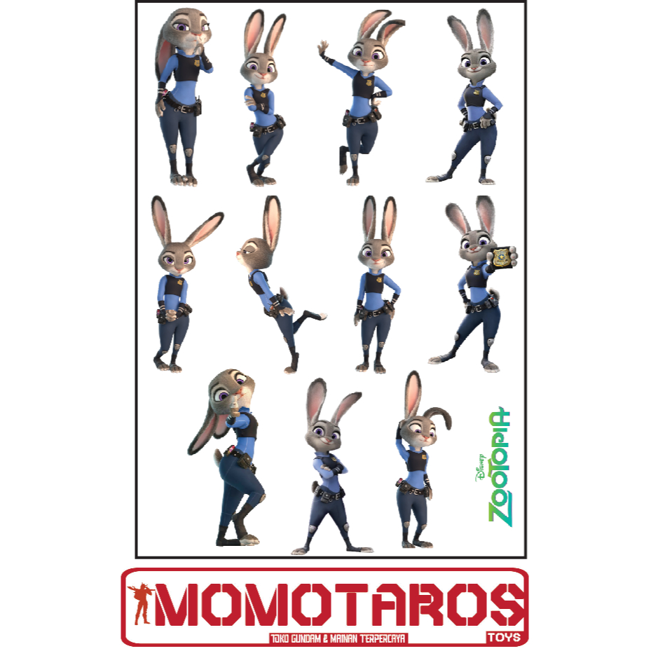 

Sticker murah antiair transparan Zootopia Disney 1 pc