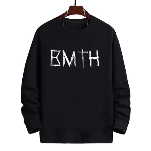 Crewneck Logo BMTH BAND Sweater Bahan Cotton Fleece