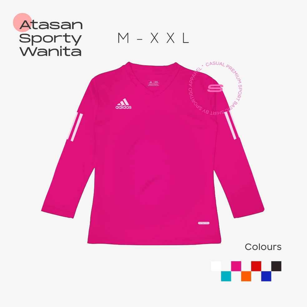 Harga Spesial Baju Olahraga Wanita Lengan Panjang Kaos Jersey Training Running Lari Senam Aerobic Gy