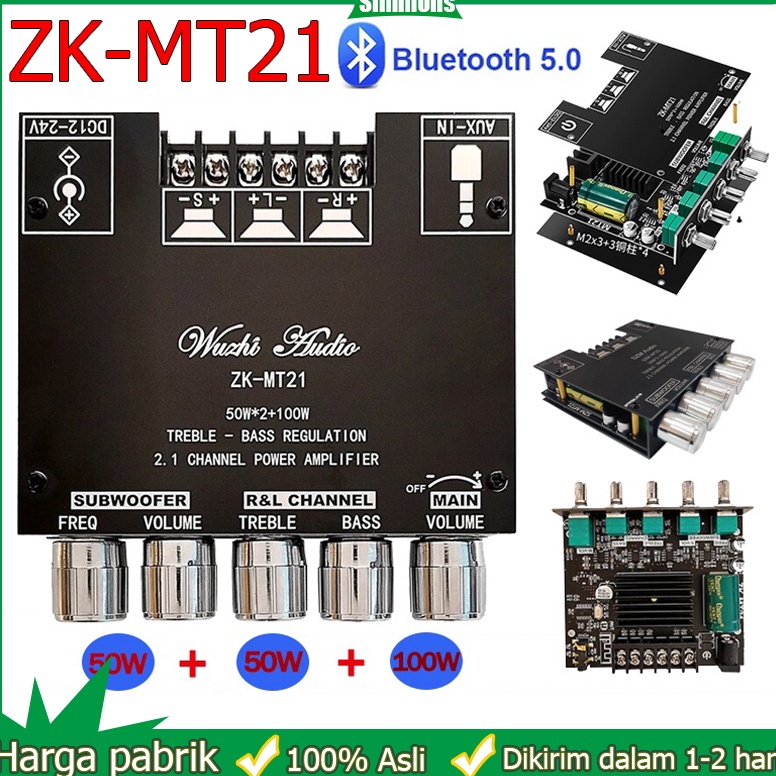 PALING LARIS ZKMt21 ul Power Amplifier Audio 21 Channel Bt Aux Digit High Power ZKMT2ound Amp 2x5W1W