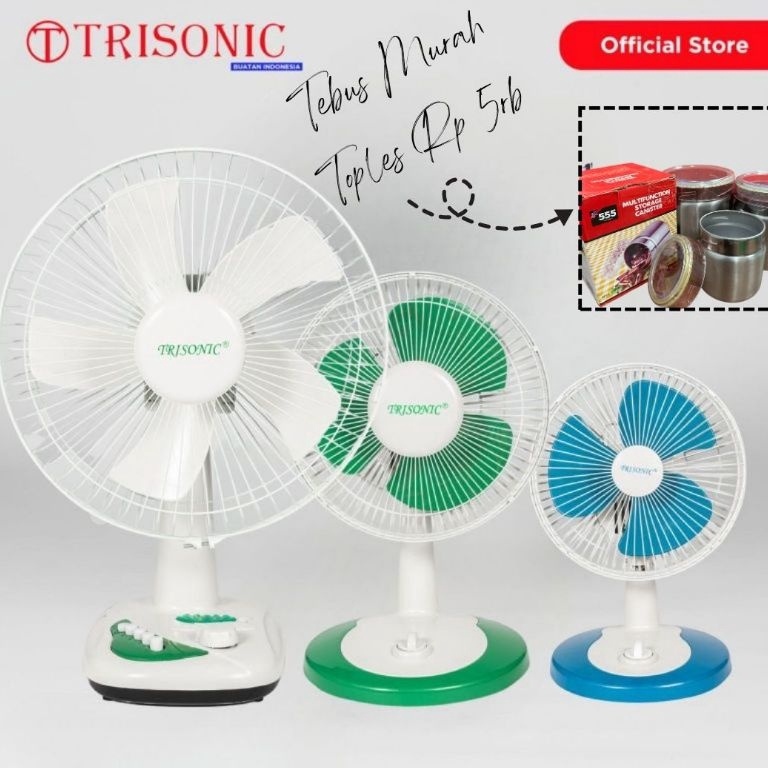LANGSUNG ATC TRISONIC DESK FAN  KIPAS ANGIN MEJA