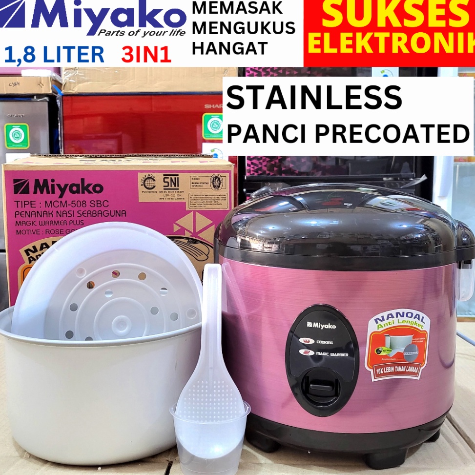 LANGSUNG KIRIM RICE COOKER STAINLESS MIYAKO 18 LITER  MAGICOM MEJIKOM MIYACO MCM58SBC KERAMIK 2 L
