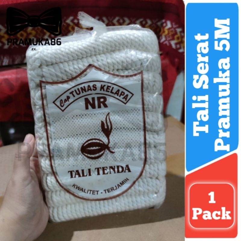 

Perpack (Isi 10pcs) Tali Pramuka Serat Tekuk Panjang 5m