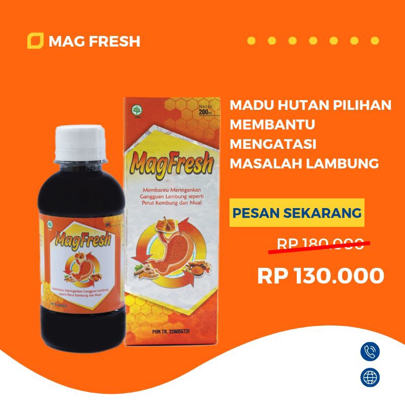 

MADU MAGFRESH - MADU HERBAL ALAMI UNTUK MENGHILANGKAN SAKIT MAAG