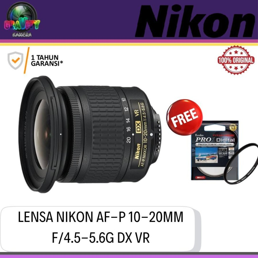NIKON AF-P DX 10-20MM F4.5-5.6G VR / LENSA NIKON AF-P 10-20MM