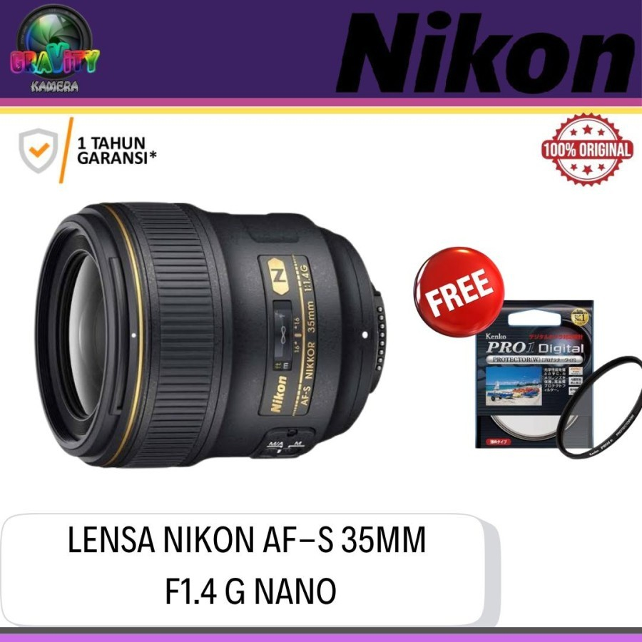 NIKON AF-S 35MM F1.4G / LENSA NIKON AF-S 35MM F1.4G NANO