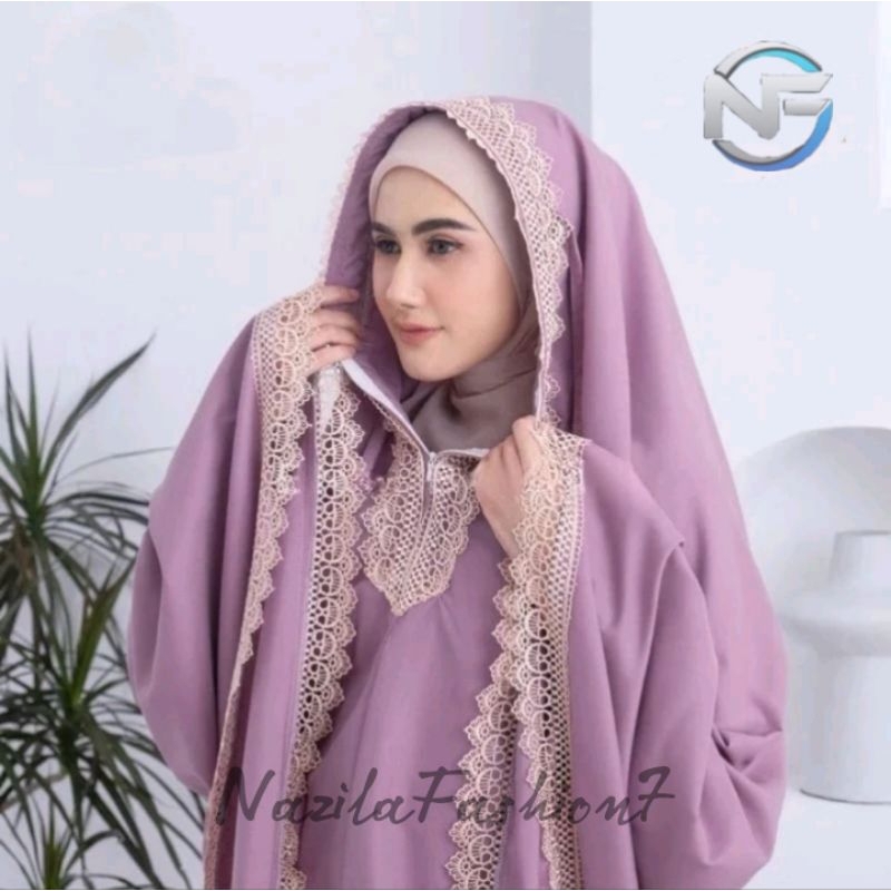 Nazila Mukena Dewasa 2 in 1 Ameena Jumbo Katun  Premium Bahan Adem