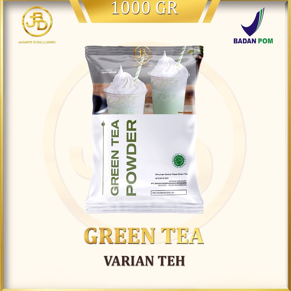 

BJB114 Dijamin Ori Bubuk Minuman Premium GREEN TEA Jakarta Bubble Drink BPOMHALAL