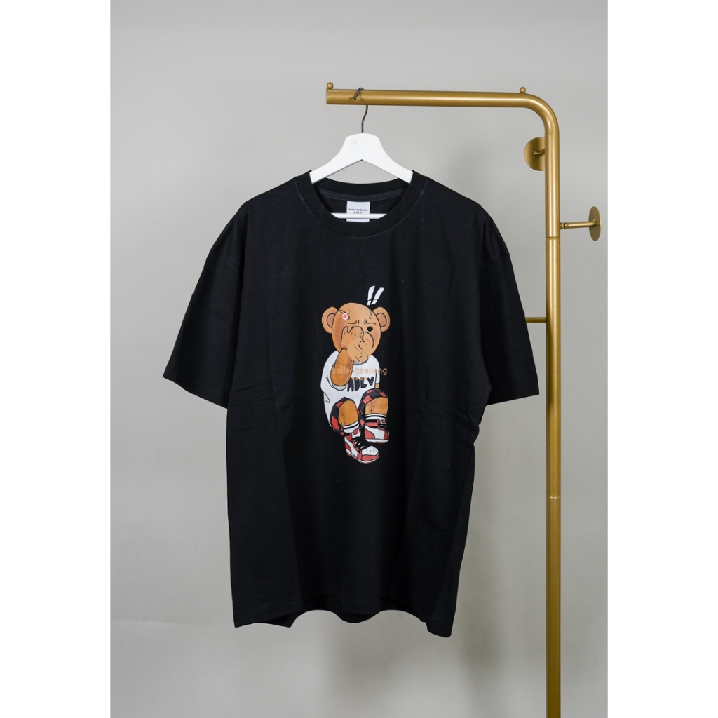 [DEFECT SALE 33] ADLV Check Pants Bear Short Sleeve Tshirt Black 2