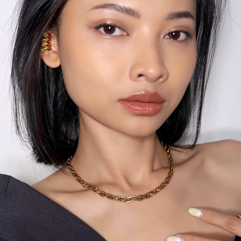 TERY CHAIN NECKLACE | kalung rantai stainless steel anti karat lapis emas 18k arctic j