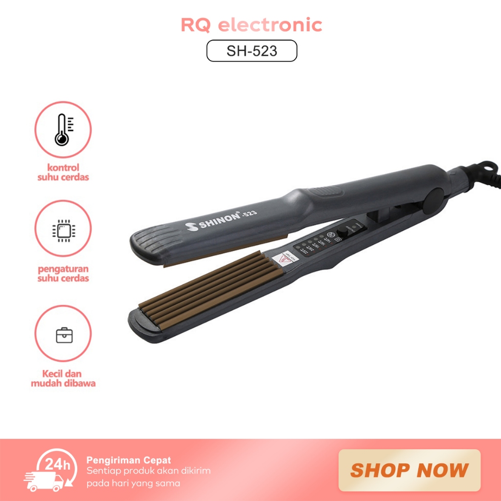 Catokan Curly SH-523 Pengeriting Rambut Glam Palm Pelurus Rambut Catok Curly Rambut Wanita Salon