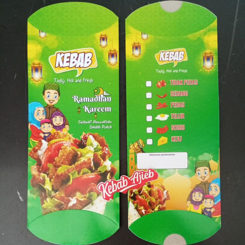 

Box Dus Kemasan Kebab KECIL (50pcs) "Ramadhan & Lebaran