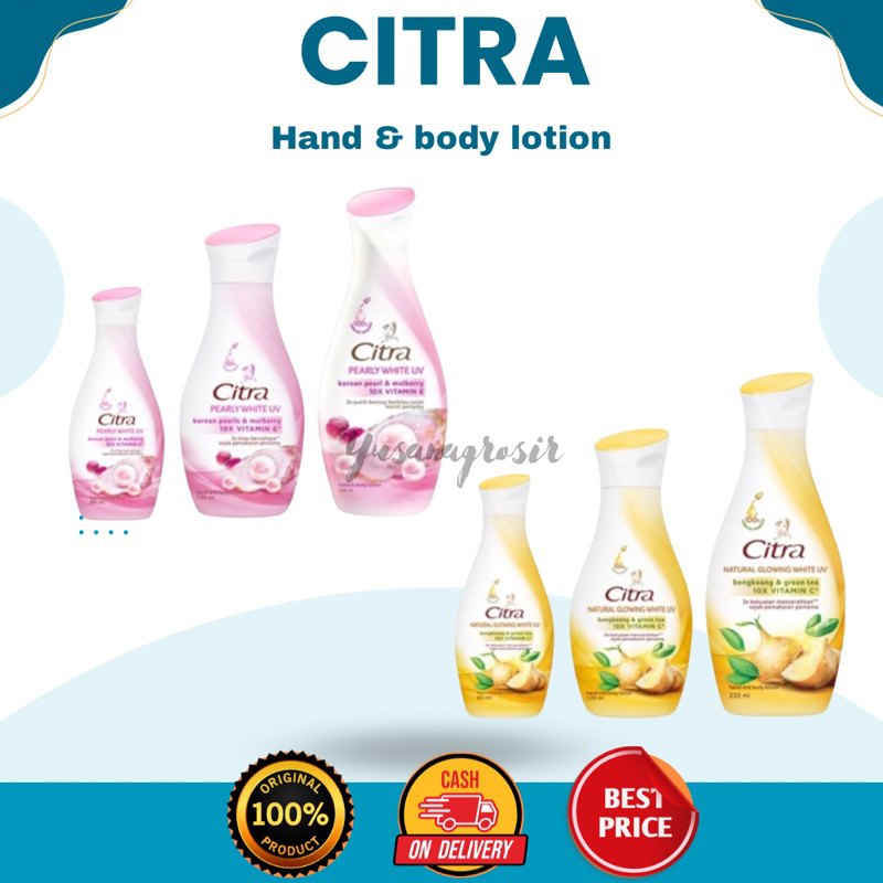 [YUSANA 100% ORIGINAL]Citra hand and body lotion 60ml 110ml 210 | pink | kuning
