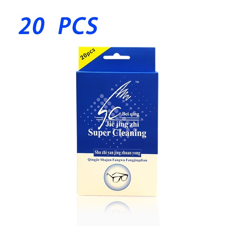 SC 1 BOX - 20 PCS Tisu Tissue Basah Kacamata Anti Fog Anti Bakteri Anti Embun Wipes For Glasses Pemb