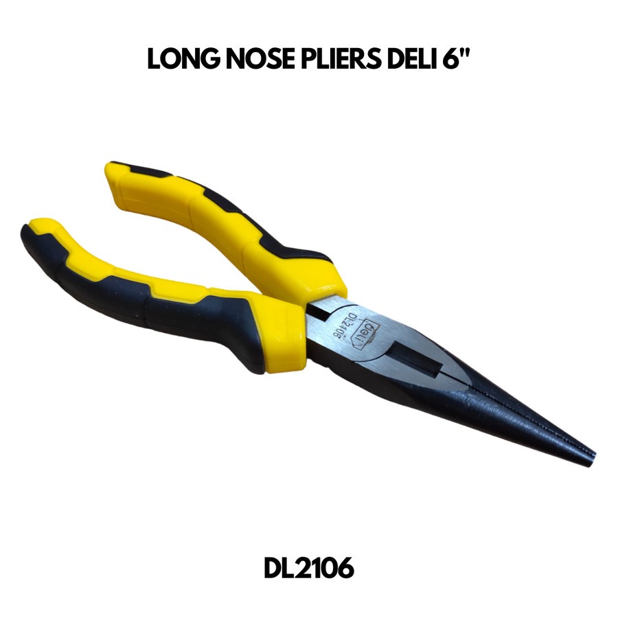 TANG LANCIP 6" INCH/LONG NOSE PLIERS/TANG LANCIP CUCUT/ TANG PERKAKAS TUKANG BANGUNAN/TANG BAJA ALUM