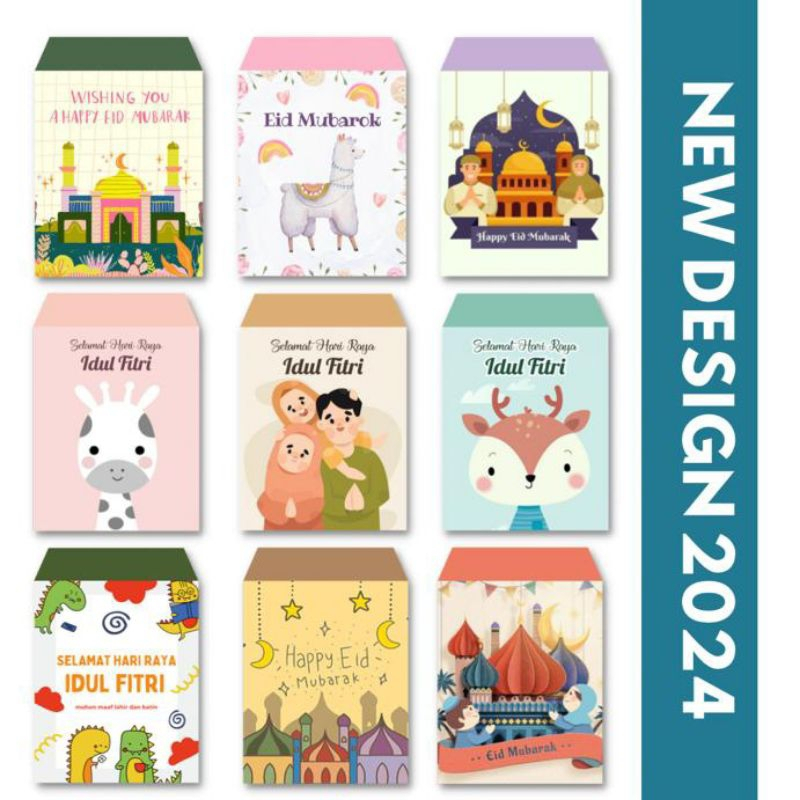 

Amplop lebaran medium 1 pak isi 10 pcs uang dilipat bisa pilih gambar angpau