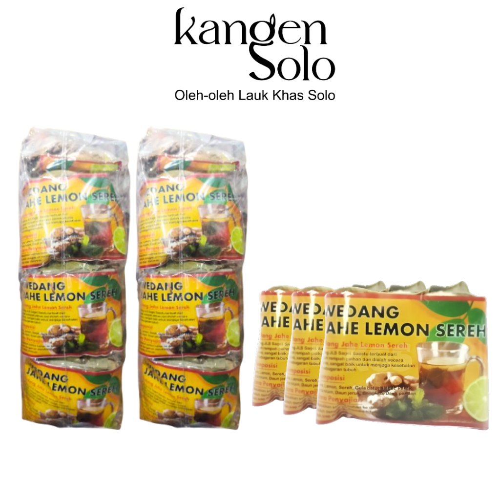 

Wedhang Jahe Lemon Pack Minuman Herbal Khas Solo Isi 10 Pcs