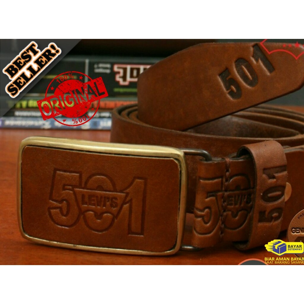 Ikat Pinggang Kulit Asli Pria Original LV11 100%  Kulit Sapi Asli Tebal dan Kokoh