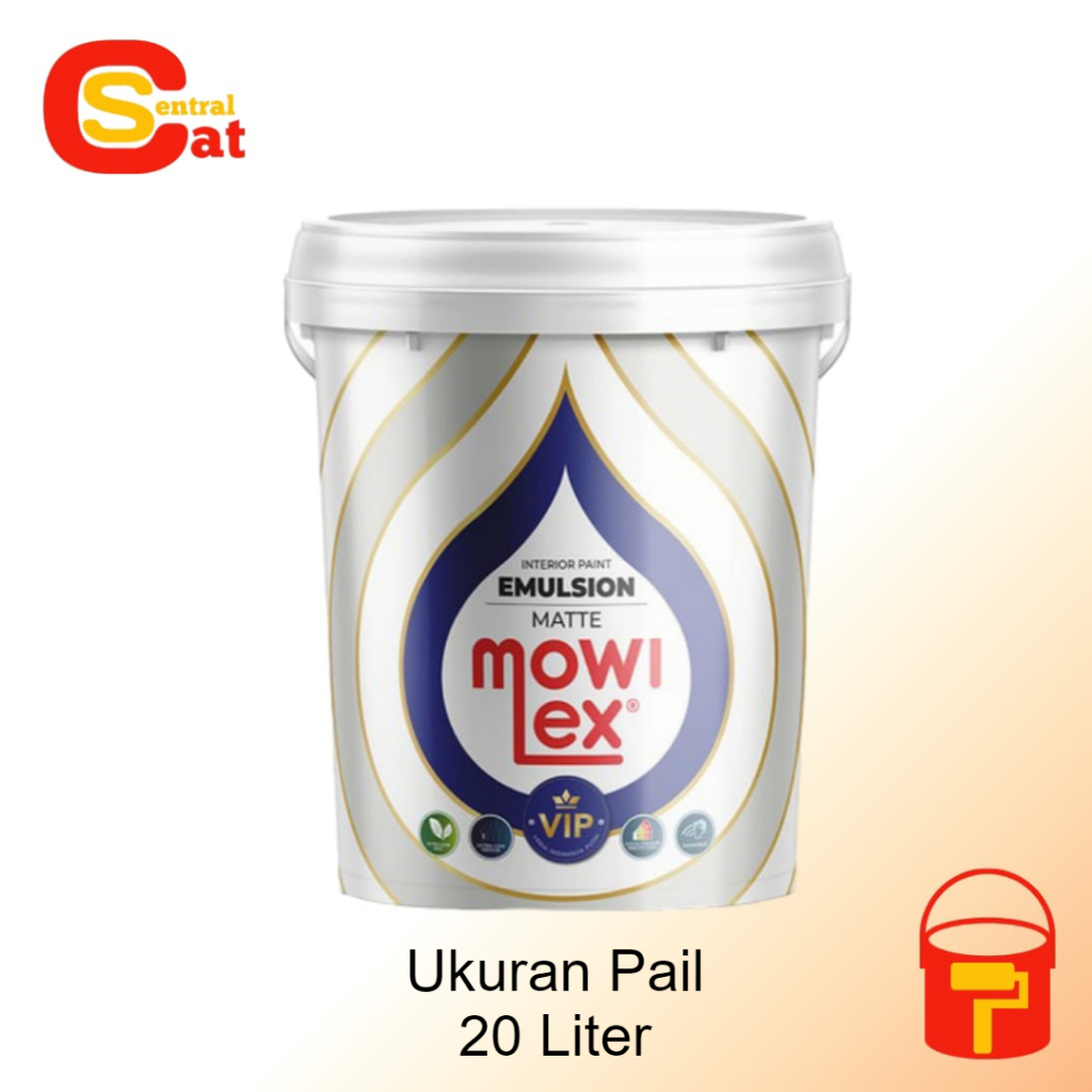 Mowilex Emulsion VIP Neutral Color Cat Tembok 20 Liter (White Variant)