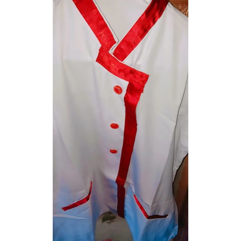 One Set Baju+Celana Dinas perawat putih lengan panjang