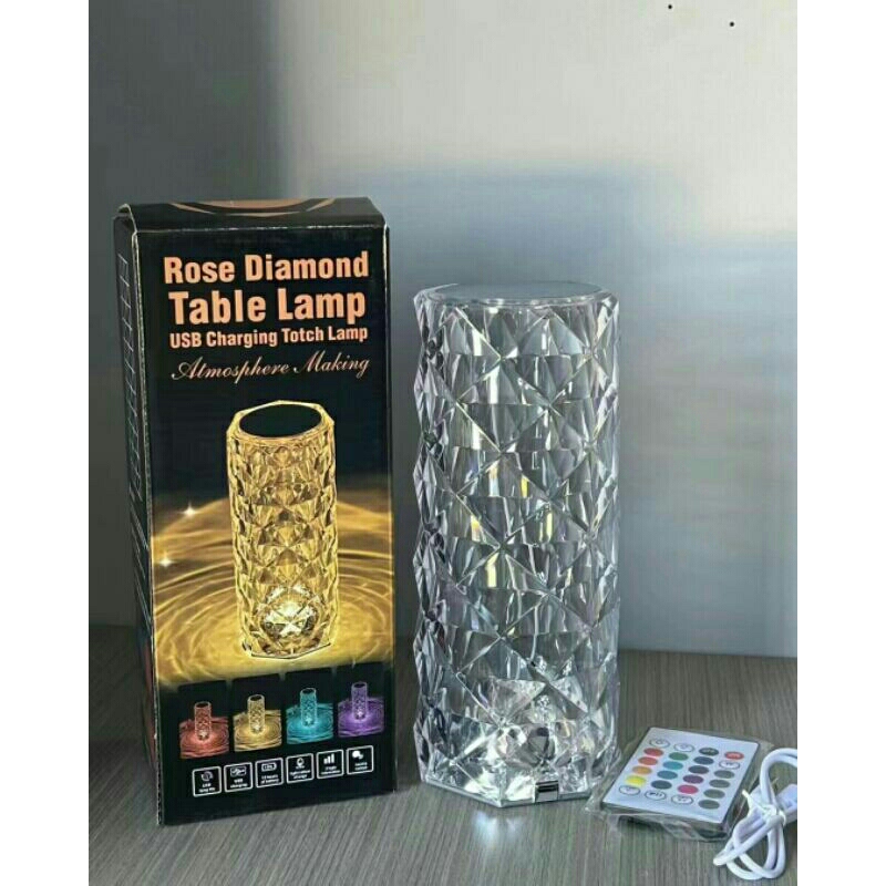 lampu kristal meja