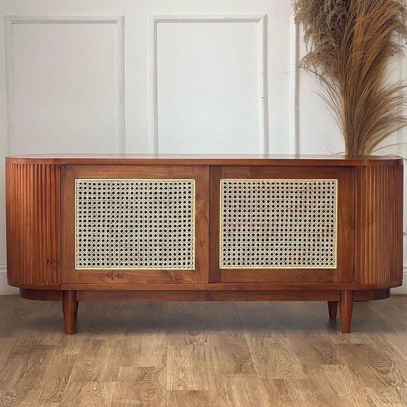 Buffet tv salur rotan buffet tv Jati rotan buffet tv retro rotan cabinet tv jati rotan buffet tv