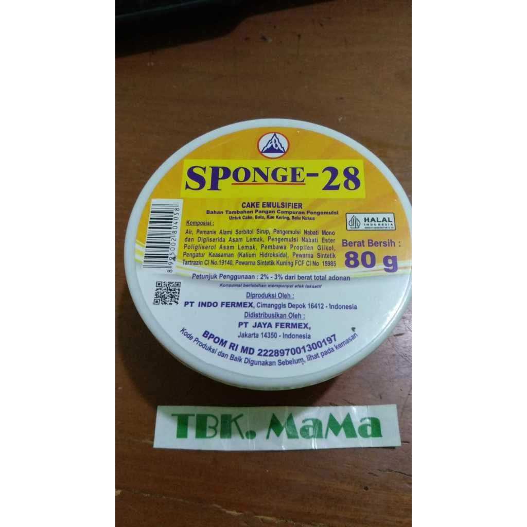 

Pelembut dan Pengembang Kue SPONGE 28 / 80 Gram