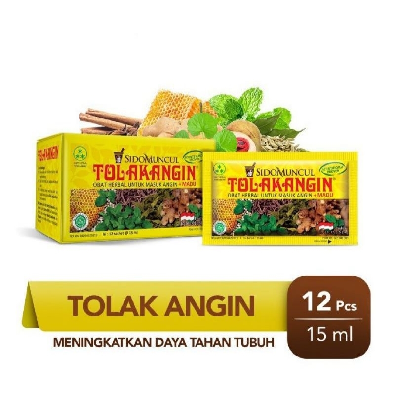 

Tolak Angin Cair Sidomuncul box isi 12 sachet