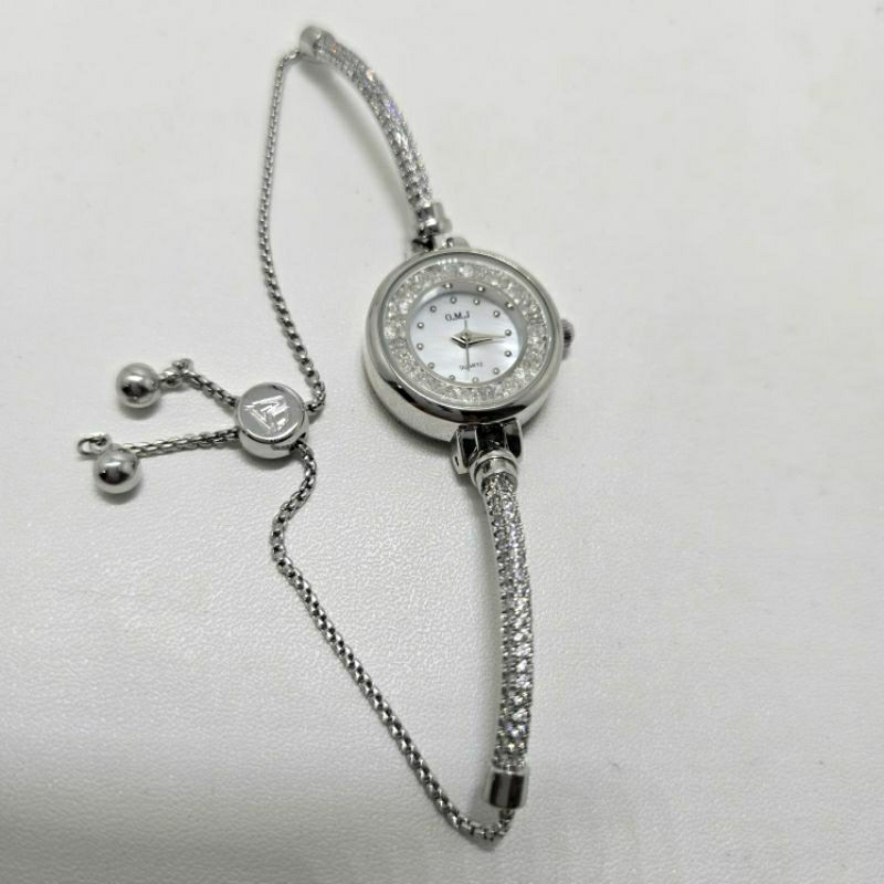 [ BISA COD ] JAM TANGAN WANITA OMJ MODEL RANTAI SERUT DIAMETER 2 CM | JAM TANGAN CEWEK | JAM TANGAN 