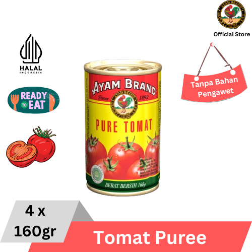 

Ayam Brand - Tomat Puree Kaleng 4 pcs 160gr