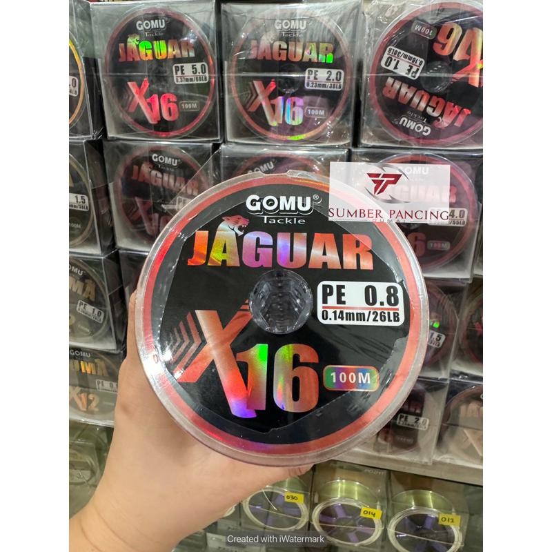 Senar PE Gomu Jaguar X16 Senar pancing casting 100meter