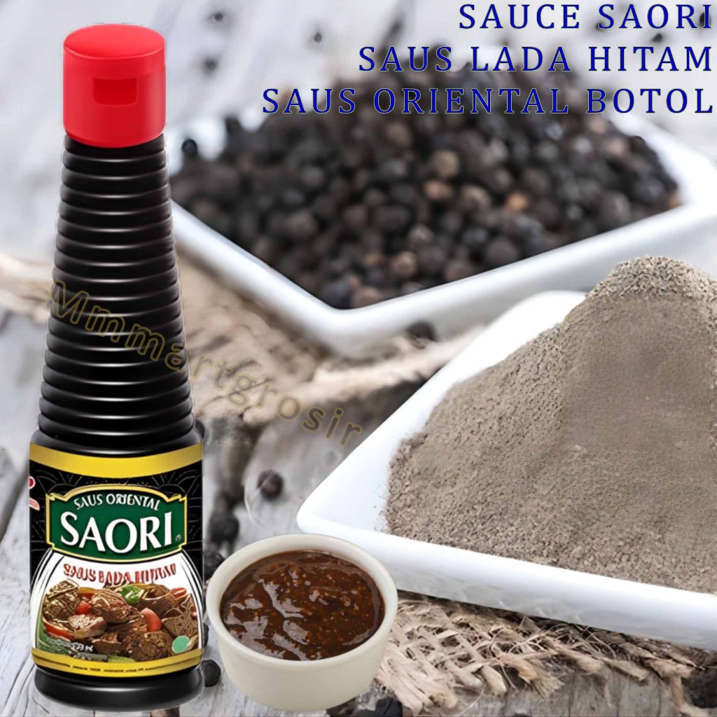 

Sauce Saori / Saus Lada Hitam / Saus Oriental Botol / 133ml