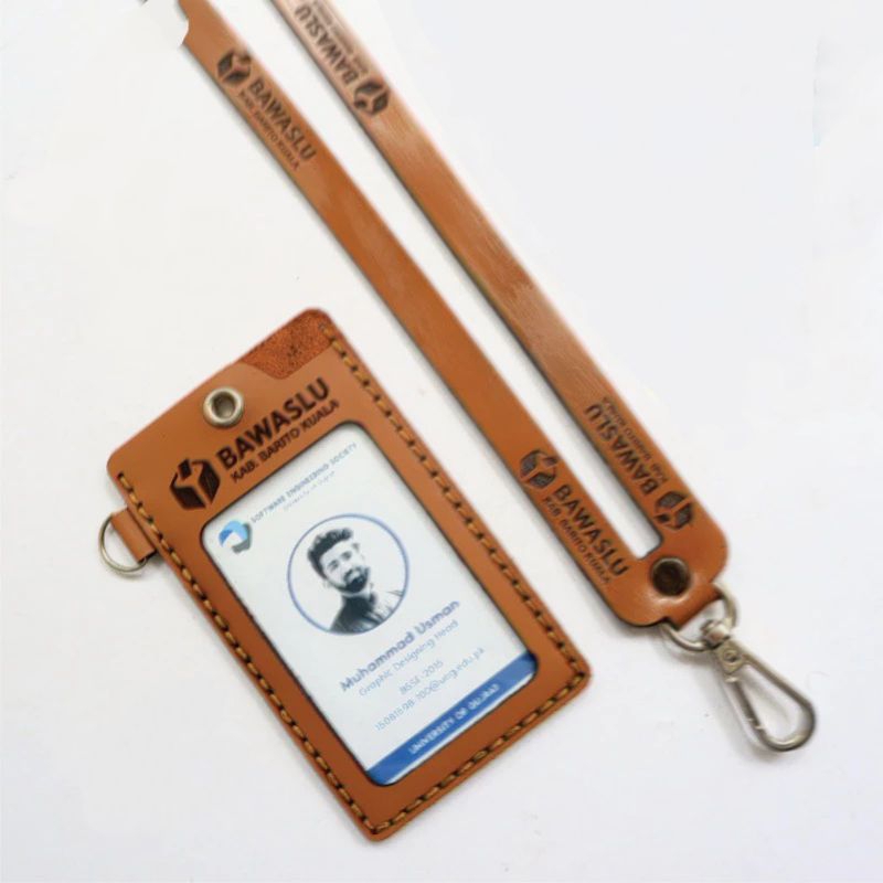 

[ ARF_75 ] hend tag work ID card made of genuine leather, custom with your own name and company name