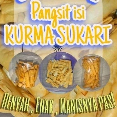 

Pangsit Krispi Isi Kurma Sukari dan Pangsit Pedas Manis 90 gram