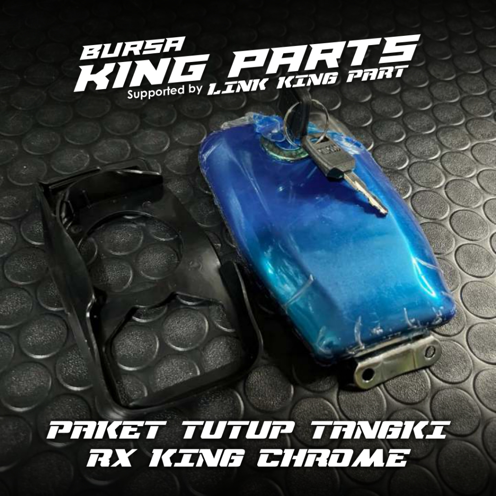 TUTUP TANGKI RX KING SET KARET PEREDAM CHROME