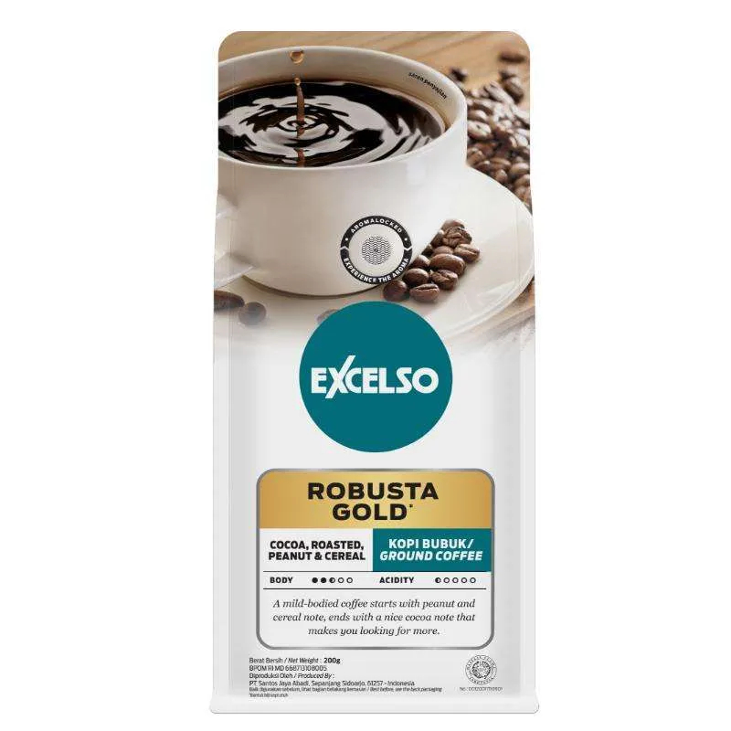 

EXCELSO Robusta Gold Kopi Bubuk [200 Gr]