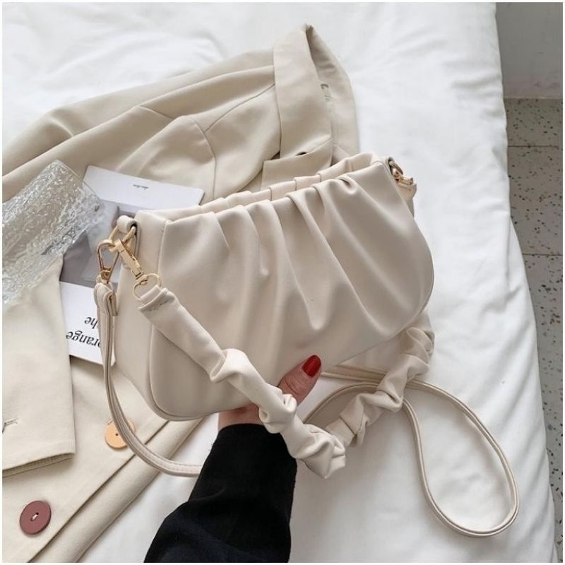 [COD] TAS SELEMPANG WANITA KERUT SHOLDER BAG WANITA KERUT BAHU
