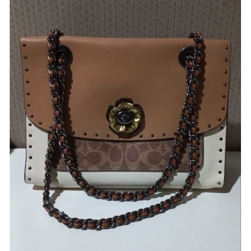 Shoulder & sling bag rantai Coach Parker(sisa trf)