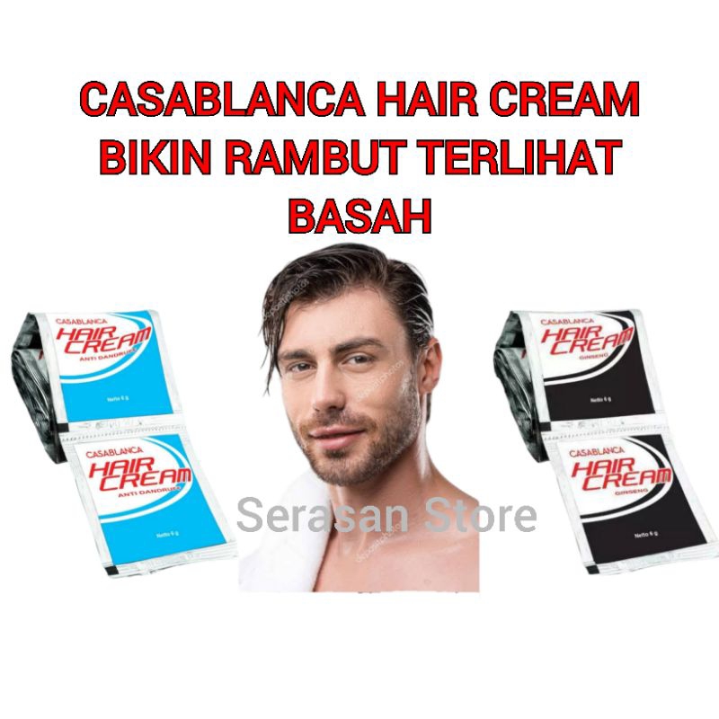 Casablanca Hair Styling Cream | Pelembab Rambut Pria | Penyubur Rambut Pria | Vitamin Rambut Pria