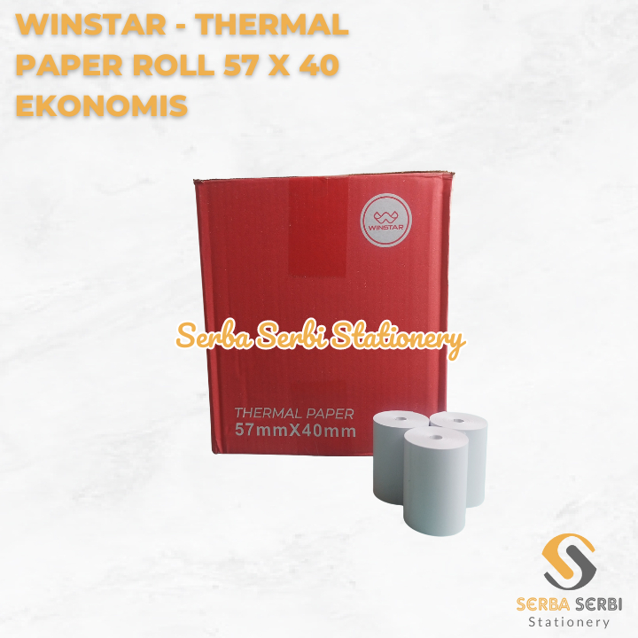 

WINSTAR - (PAK) THERMAL PAPER ROLL / TELSTRUK / KERTAS STRUK KASIR 57 X 40 57X40 58 X 40 58X40 EKONOMIS