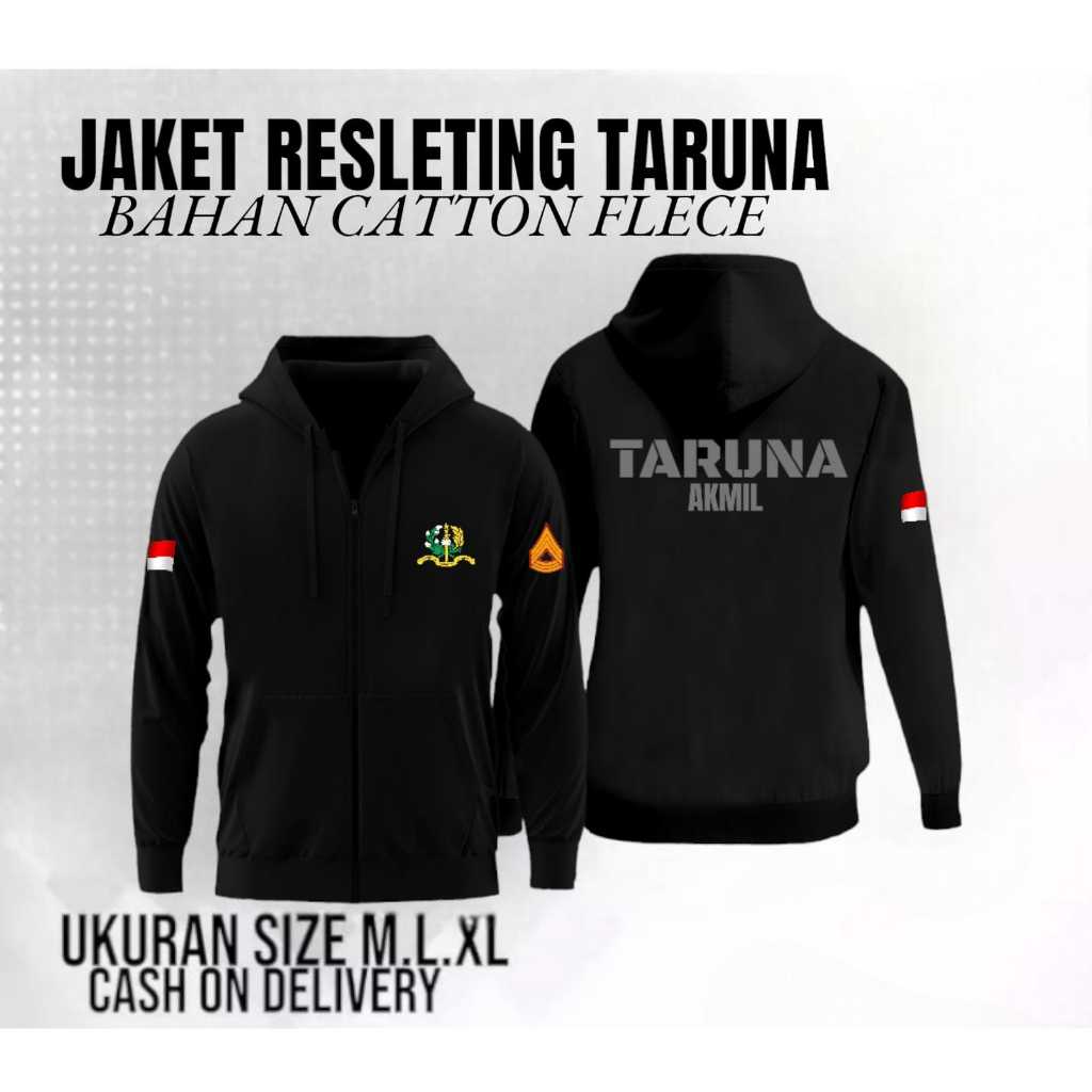 Jaket Zipper  taruna terbaru / jaket new akmil / bahan flece / bisa cod