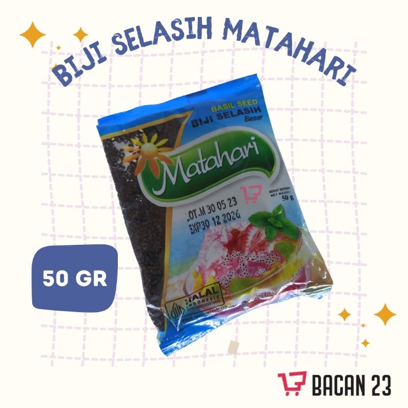 

Biji Selasih Matahari (50gr) / Basil Seed Halal